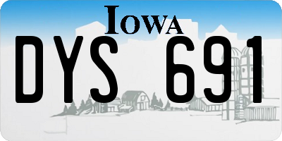 IA license plate DYS691