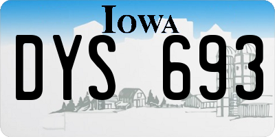 IA license plate DYS693