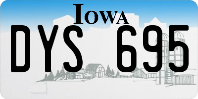 IA license plate DYS695