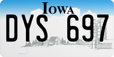 IA license plate DYS697