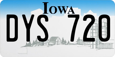 IA license plate DYS720