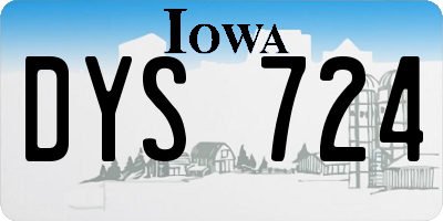 IA license plate DYS724