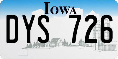 IA license plate DYS726