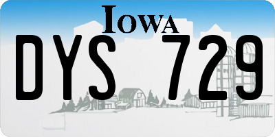 IA license plate DYS729