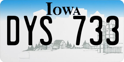 IA license plate DYS733