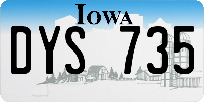 IA license plate DYS735