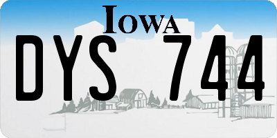 IA license plate DYS744