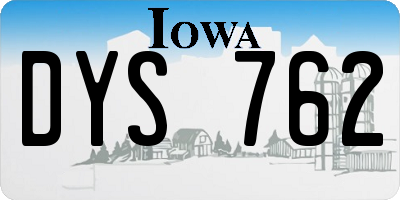 IA license plate DYS762