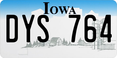 IA license plate DYS764