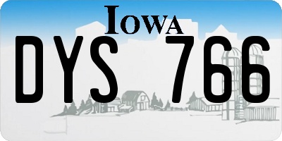 IA license plate DYS766