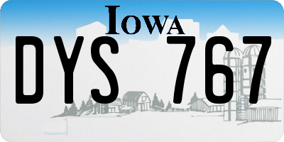 IA license plate DYS767