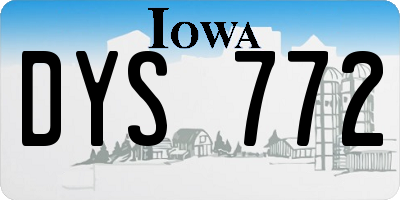 IA license plate DYS772