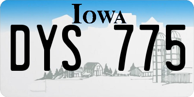 IA license plate DYS775