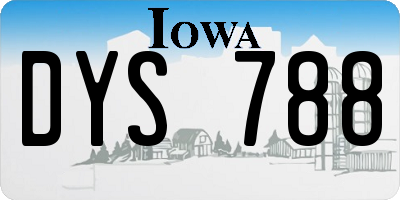 IA license plate DYS788