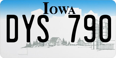 IA license plate DYS790