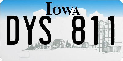 IA license plate DYS811