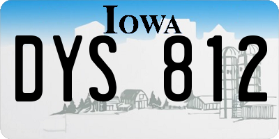 IA license plate DYS812