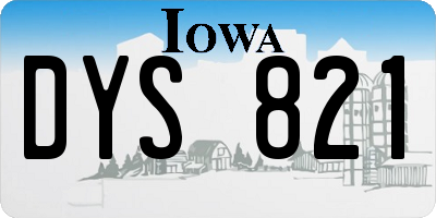 IA license plate DYS821