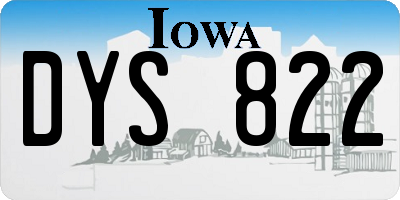 IA license plate DYS822
