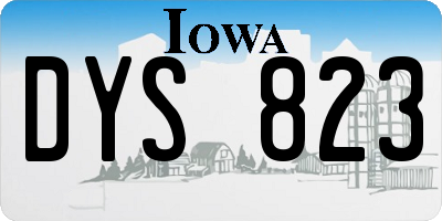 IA license plate DYS823