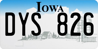 IA license plate DYS826