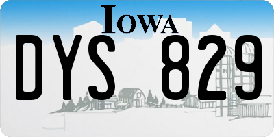 IA license plate DYS829