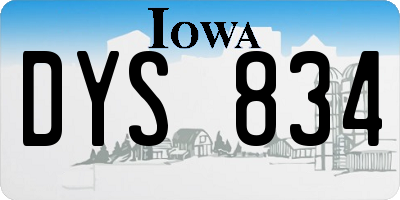 IA license plate DYS834