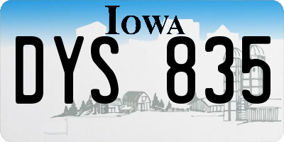 IA license plate DYS835