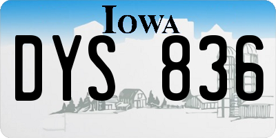 IA license plate DYS836