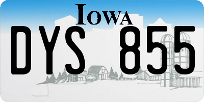 IA license plate DYS855