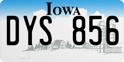 IA license plate DYS856