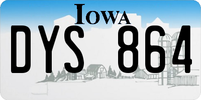 IA license plate DYS864