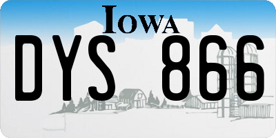 IA license plate DYS866
