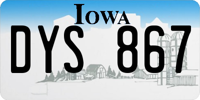 IA license plate DYS867