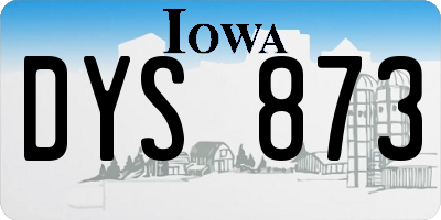 IA license plate DYS873