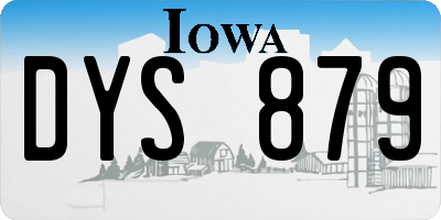 IA license plate DYS879