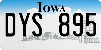 IA license plate DYS895