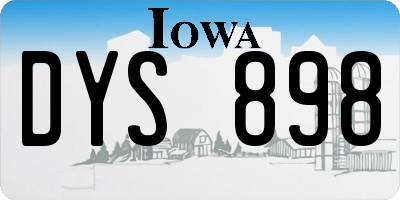 IA license plate DYS898