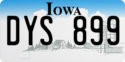 IA license plate DYS899