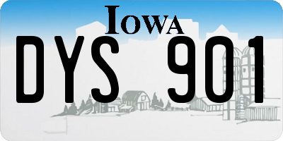 IA license plate DYS901