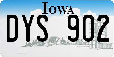 IA license plate DYS902