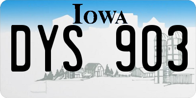 IA license plate DYS903