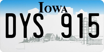 IA license plate DYS915