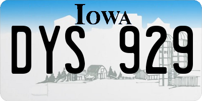 IA license plate DYS929