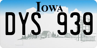 IA license plate DYS939