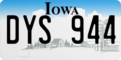 IA license plate DYS944