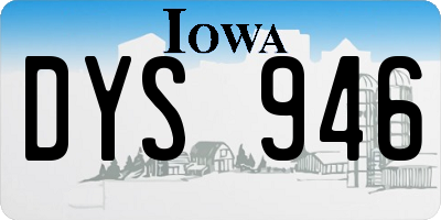 IA license plate DYS946