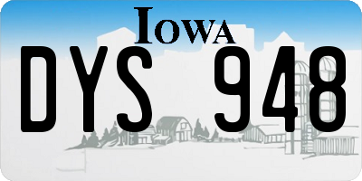 IA license plate DYS948