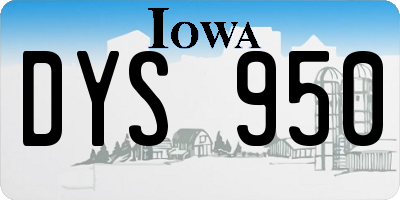 IA license plate DYS950