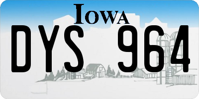 IA license plate DYS964